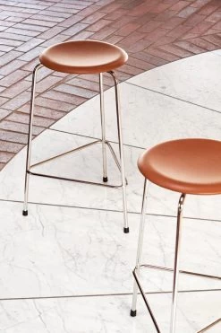 Fritz Hansen High Dot Stool -Furniture & Decoration Shop 11876 HighDot Wildleather Walnut