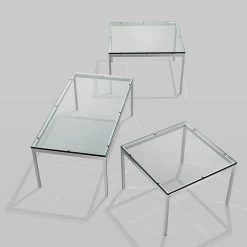 Florence Knoll Square End Table -Furniture & Decoration Shop 5198florence knoll low glass tables 5198 z.jpg 0
