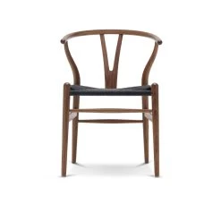 CH24 Wishbone Chair 36 CH24 Wishbone Chair -Furniture & Decoration Shop CH24 walnut oil papercord black front medium