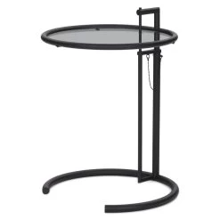 E 1027 Adjustable Table -Furniture & Decoration Shop ClassiCon adjustable table e 1027 black glass smoked down 40 21749cb3 d122 4369 b43e b5b04a219b58