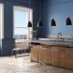 Fritz Hansen Caravaggio P1 Pendant -Furniture & Decoration Shop FH Caravaggio P3 black matt High Dot Dot stool wild leather rendering