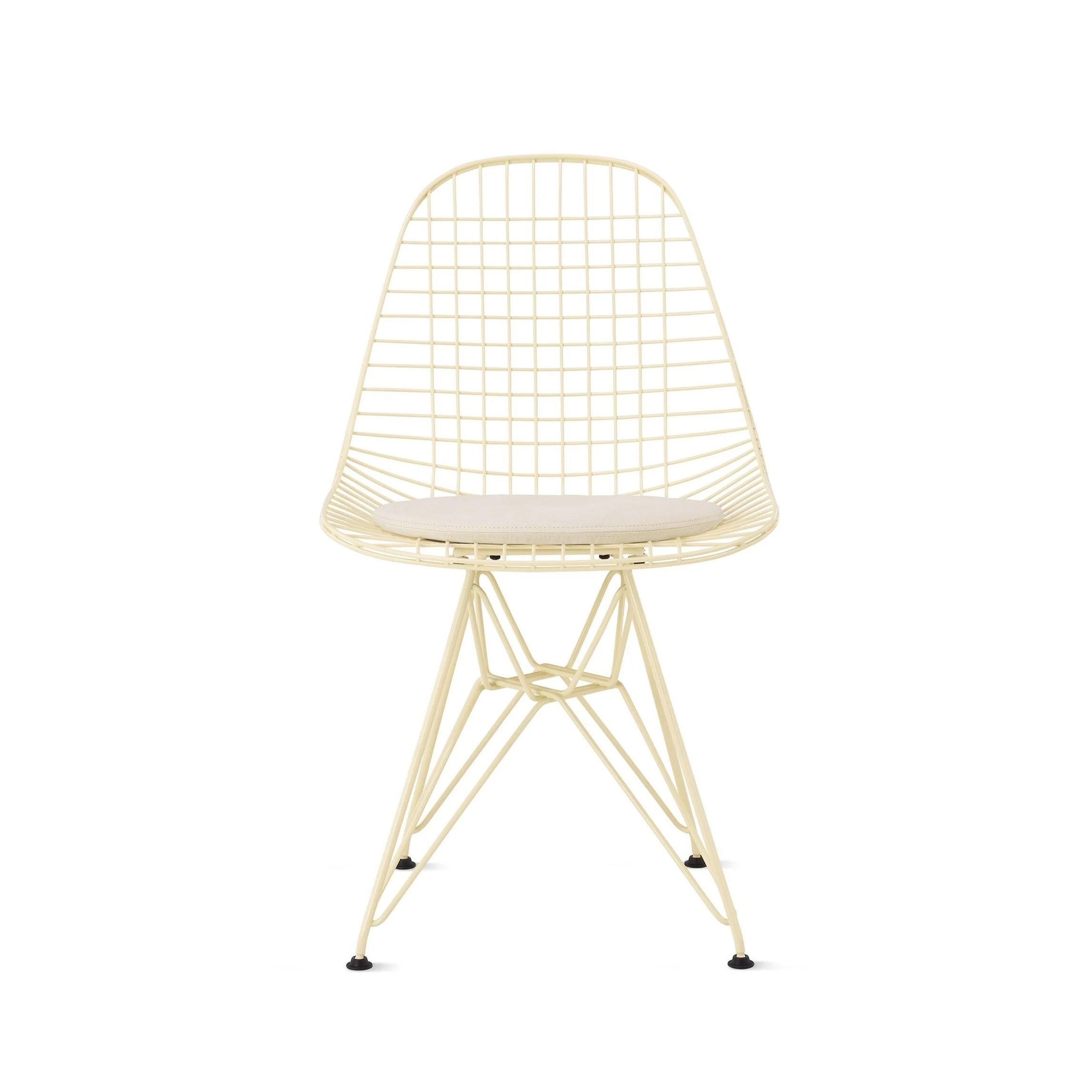 Herman Miller X HAY Eames Wire Chair With Upholstered Seat In Powder Yellow 4 Herman Miller X HAY Eames Wire Chair With Upholstered Seat In Powder Yellow - Image 2