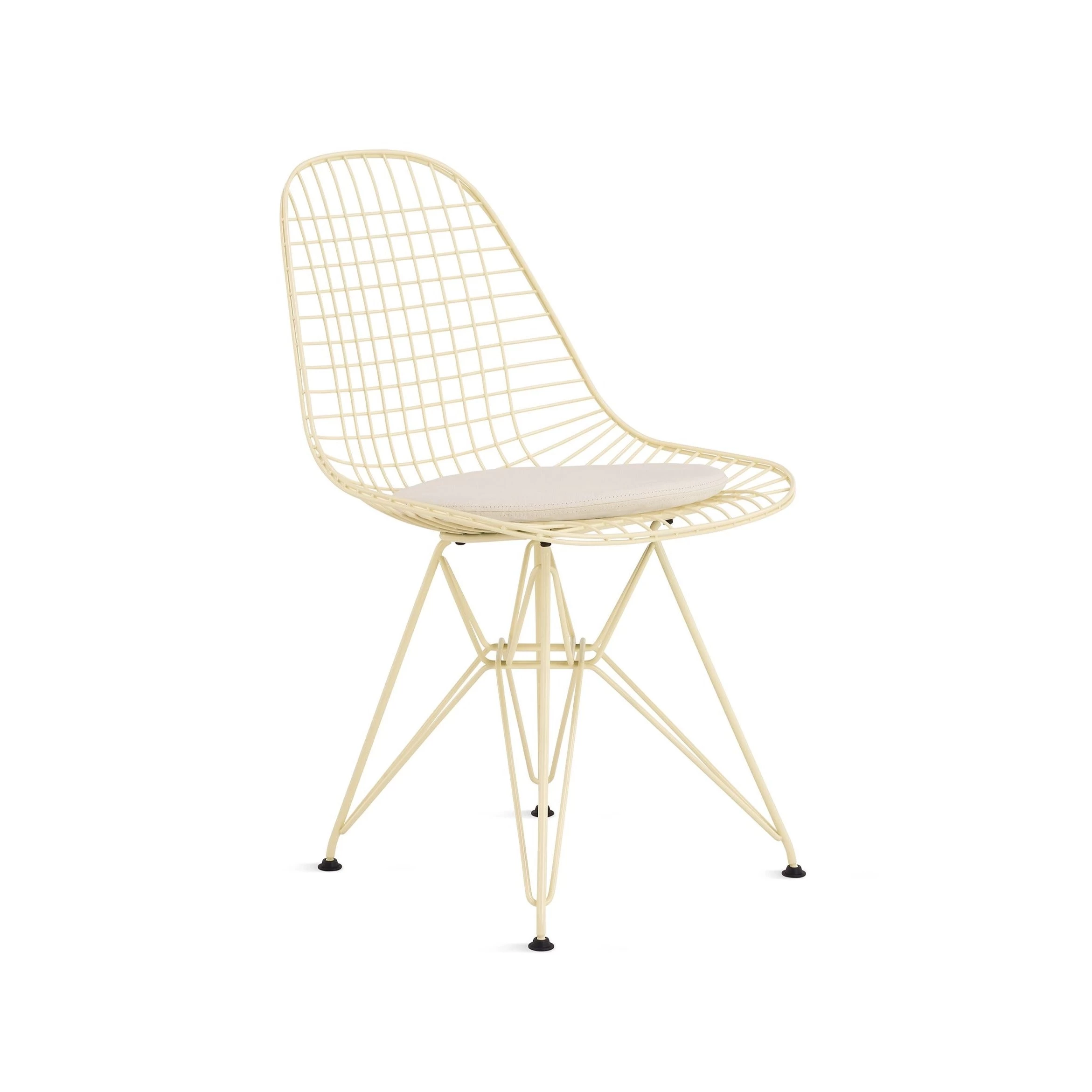 Herman Miller X HAY Eames Wire Chair With Upholstered Seat In Powder Yellow 3 Herman Miller X HAY Eames Wire Chair With Upholstered Seat In Powder Yellow