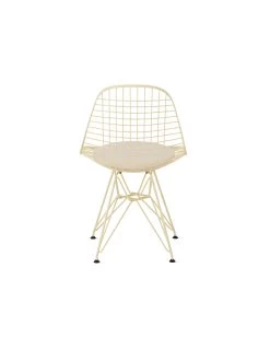 Herman Miller X HAY Eames Wire Chair With Upholstered Seat In Powder Yellow 13 Herman Miller X HAY Eames Wire Chair With Upholstered Seat In Powder Yellow -Furniture & Decoration Shop G HM EWC 32598