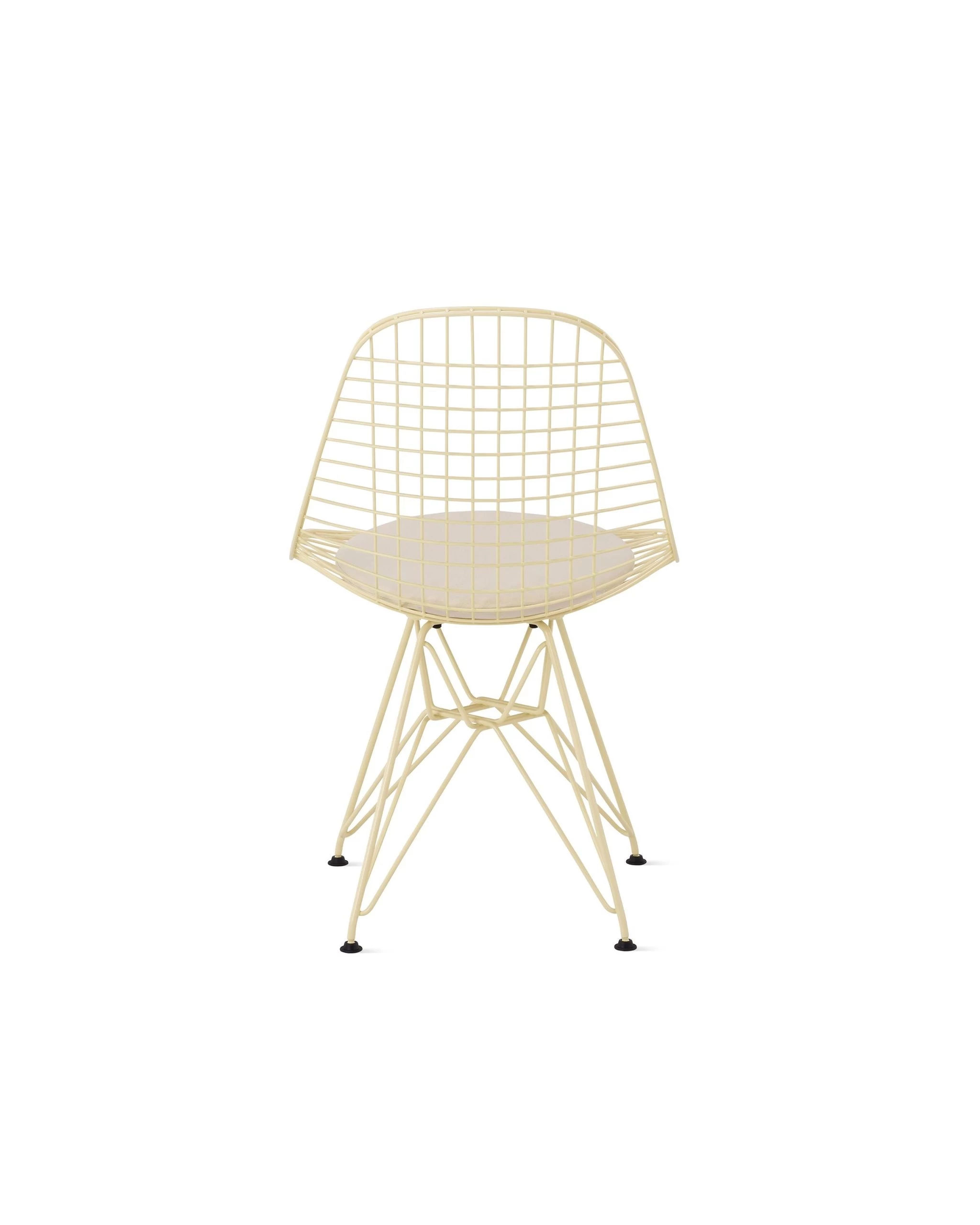 Herman Miller X HAY Eames Wire Chair With Upholstered Seat In Powder Yellow 5 Herman Miller X HAY Eames Wire Chair With Upholstered Seat In Powder Yellow - Image 3
