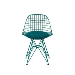 Herman Miller X HAY Eames Wire Chair With Upholstered Seat In Mint Green -Furniture & Decoration Shop G HM EWC 32607