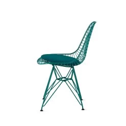 Herman Miller X HAY Eames Wire Chair With Upholstered Seat In Mint Green -Furniture & Decoration Shop G HM EWC 32614