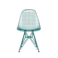 Herman Miller X HAY Eames Wire Chair With Upholstered Seat In Mint Green -Furniture & Decoration Shop G HM EWC 32619