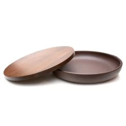 Pottery Bowl In Ceramic With Walnut Lid -Furniture & Decoration Shop IMG 7429