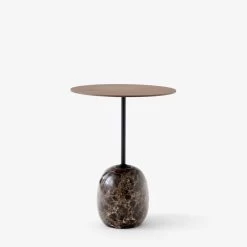 &Tradition Lato LN8 Side Table 19 &Tradition Lato LN8 Side Table -Furniture & Decoration Shop Lato LN8 Emparador Marble w. Lacquered Walnut 1200x1600 1