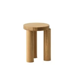Offset Stool / Side Table -Furniture & Decoration Shop OFFSET STOOL NATURAL CLEAR CUT