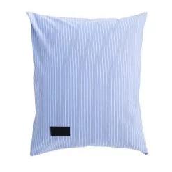 Wall Street Pillow Case In Oxford Stripe Light Blue