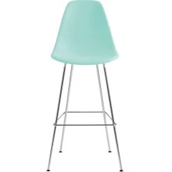 Eames Molded Plastic Stool -Furniture & Decoration Shop W HM 299 9117093 aqua sky chrome f removebg preview