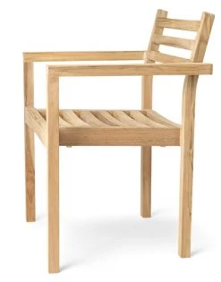 AH502 Outdoor Dining Armchair 19 AH502 Outdoor Dining Armchair -Furniture & Decoration Shop ah502 teak untreated side1