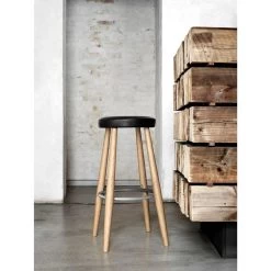 CH58 Stool -Furniture & Decoration Shop hans wegner bar stool black leather oak ch56 ch58 carl hansen and son 1024x1024 7121cec2 3473 438c 8e61 ac33201be8f1