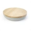Pottery Bowl In Ceramic With Oak Lid 2 Pottery Bowl In Ceramic With Oak Lid -Furniture & Decoration Shop vessel13