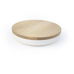 Pottery Bowl In Ceramic With Oak Lid -Furniture & Decoration Shop vessel7